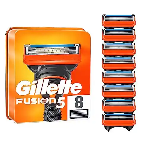 Pack 8x Cuchillas de Afeitar Recambio Gillette Fusion 5