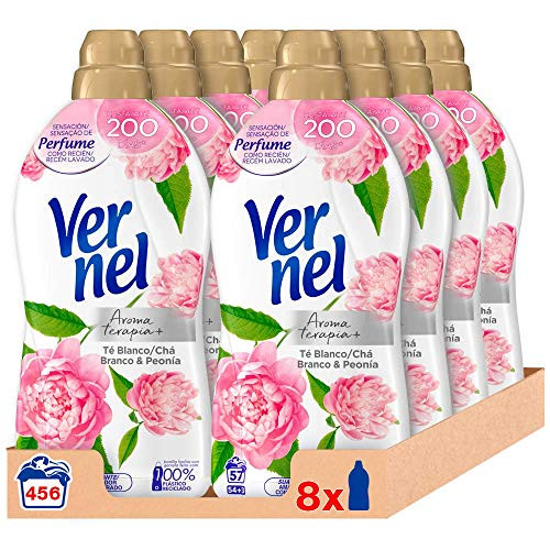 Pack 8x Vernel Suavizante Concentrado para la Ropa Aromaterapia Té & Peonia