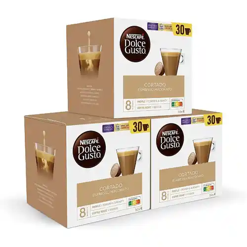 Pack 90 cápsulas (3 x 30ud) café cortado Dolce Gusto NESCAFÉ