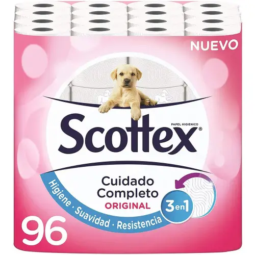 Pack 96 rollos Scottex Original Papel higiénico - a 0,12€ el rollo