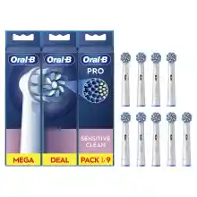 Pack 9x Cabezales De Recambio Oral-B Pro Sensitive Clean, Originales