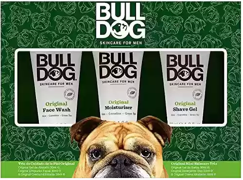 Pack Cuidado Facial para Hombre Bulldog Skincare, Crema Hidratante 30 ml + Limpiador Facial 30 ml + Gel De Afeitado 30 ml