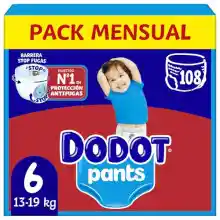 Pack de 108 Dodot Bebé Pants pañales-braguita con ajuste 360° anti-fugas