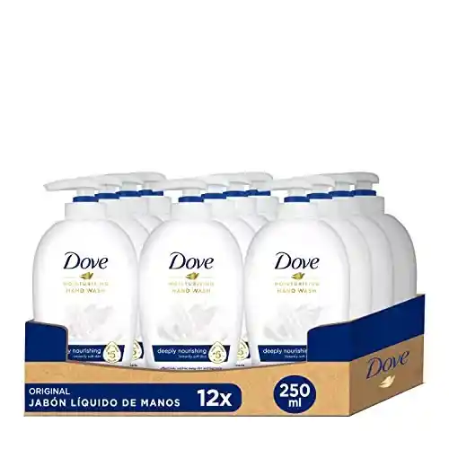Pack de 12 jabones líquidos de manos Dove Hidratación Profunda (250 ml)