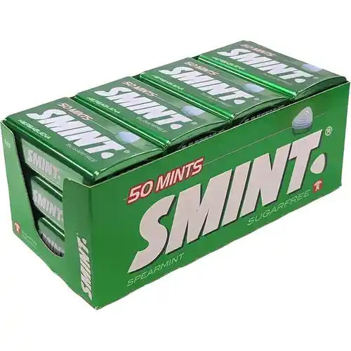 Pack de 12 latas de caramelos Smint Tin sin azúcar (35g cada una)