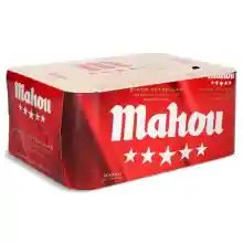 Pack de 12 latas Mahou 5 Estrellas Cerveza Lager Dorada (33cl)