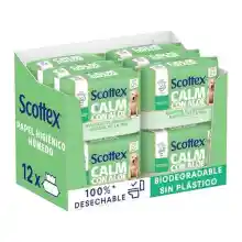 Pack de 12 Scottex Papel Higiénico Húmedo Aloe Vera (792 toallitas)