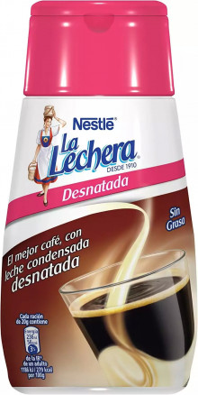 Pack de 12x botes de 450g de leche condensada desnatada La Lechera