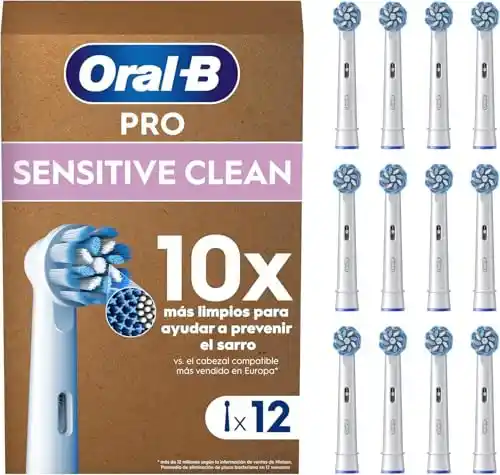 Pack de 12x Cabezales originales Oral-B Pro Sensitive Clean