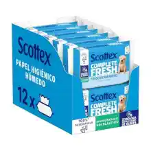 Pack de 12x Scottex Papel Higiénico Húmedo Fresh (456 toallitas)