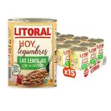 Pack de 15 Lentejas con Sofrito Litoral (425g cada unidad) sin gluten