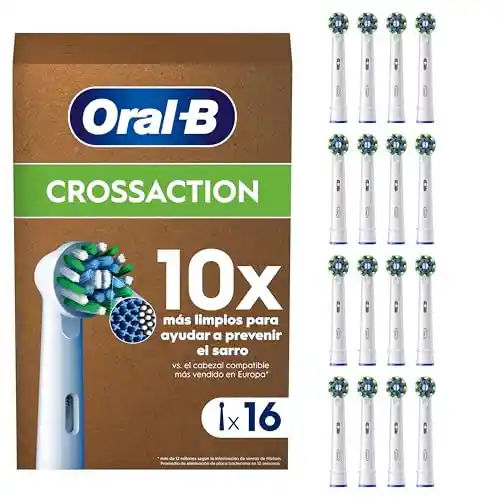 Pack de 16 Cabezales Originales Oral-B Pro CrossAction - A 2,4€ la unidad