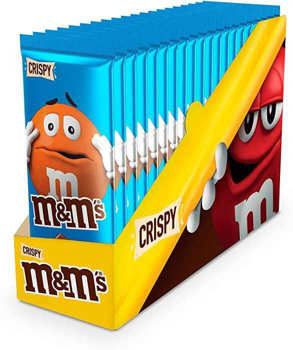 Pack de 16 tabletas de chocolate M&M’s Crispy