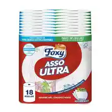Pack de 18 rollos de papel de cocina Foxy Asso Ultra (3 capas)