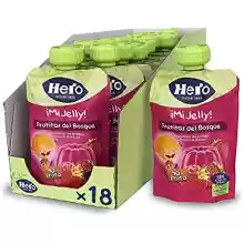 Pack de 18 x 100g Hero Baby - Mi Jelly Bolsita de Gelatina de Frutas del Bosque, Sin Azúcares Añadidos, para Bebés a Partir de los 36 Meses