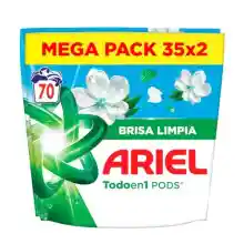 Pack de 2 Ariel PODS Todo En 1 (70 cápsulas) Brisa Limpia