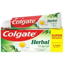 Pack de 2 pastas de dientes Colgate Herbal con flúor y hierbas naturales (2x75 ml)