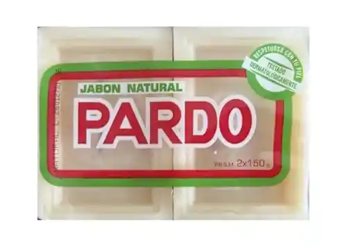 Pack de 2 pastillas de jabón Pardo Natural Blanco (150g cada una)