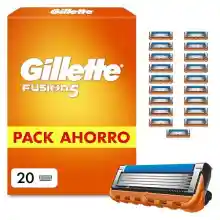 Pack de 20 cuchillas de afeitar Gillette Fusion5 para hombre