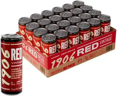 Pack de 24 latas Cerveza 1906 Red Vintage 33cl