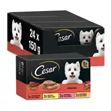 Pack de 24 latas de comida húmeda para perros Cesar 150g