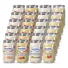 Pack de 24 Potitos en Sabores Variados Nutribén, Desde los 6 Meses, 24 x 235gr