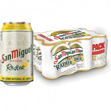 Pack de 24 x 33 cl Radler San Miguel - Cerveza con Zumo Natural de Limón