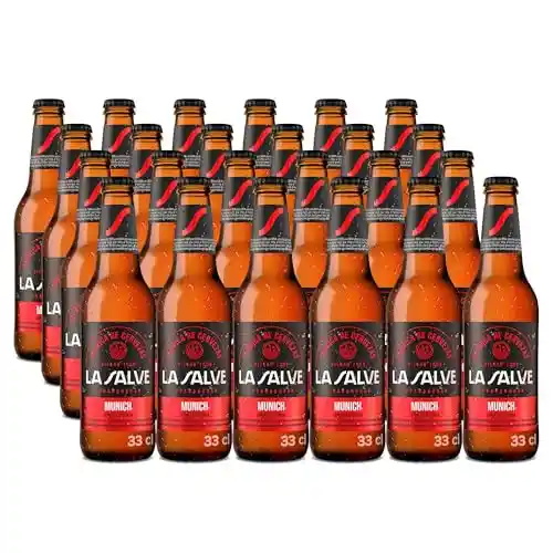 Pack de 24x Botellines La Salve Munich Cerveza Tostada 33cl