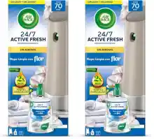 Pack de 2x Air Wick Active Fresh Spray Automático difusor + recambio