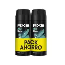 Pack de 2x Desodorantes Axe Apollo para hombre 150ml