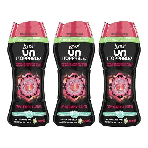 Pack de 3 botes de 224g de Perlas de Lavadora Perfumadas Lenor Unstoppables Printemps