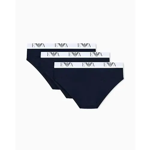 Pack de 3 bóxers Emporio Armani de algodón elástico con cintura de logo