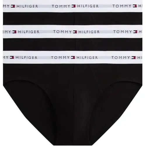 Pack de 3 calzoncillos Tommy Hilfiger Hipster para hombre con logo en la cintura