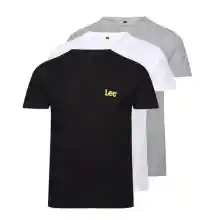 Pack de 3 camisetas de cuello redondo Lee para hombre
