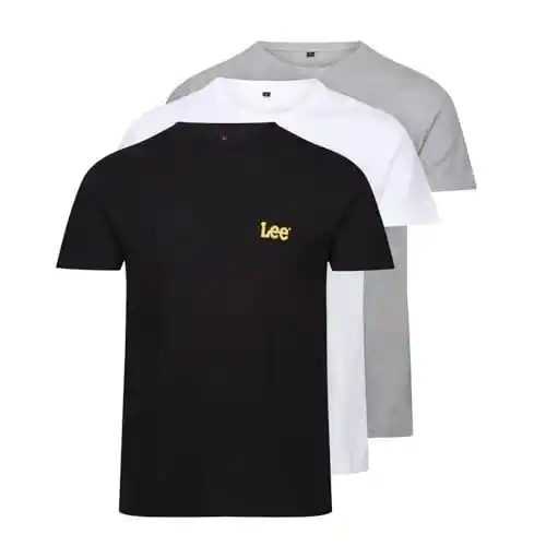 Pack de 3 camisetas de cuello redondo Lee para hombre