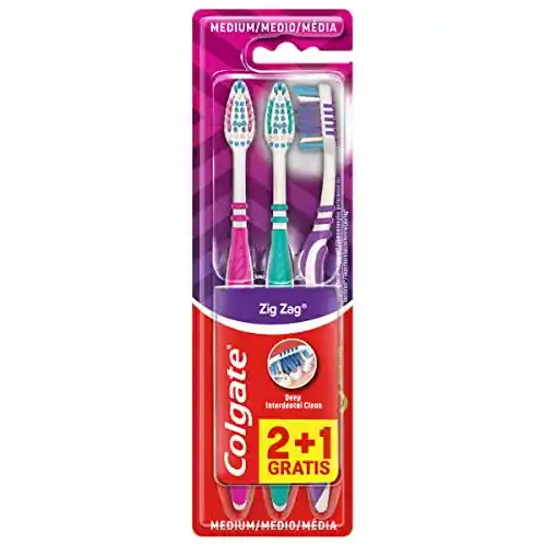 Pack de 3 cepillos de dientes Colgate ZigZag