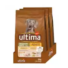 Pack de 3 x 3 kg Pienso para Perro Medium-Maxi Adulto con Pollo de Ultima - Total 9 kg