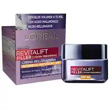 Pack de 3x cremas anti-edad L'Oréal SPF 50 con ácido hialurónico (PROMO 3x2)