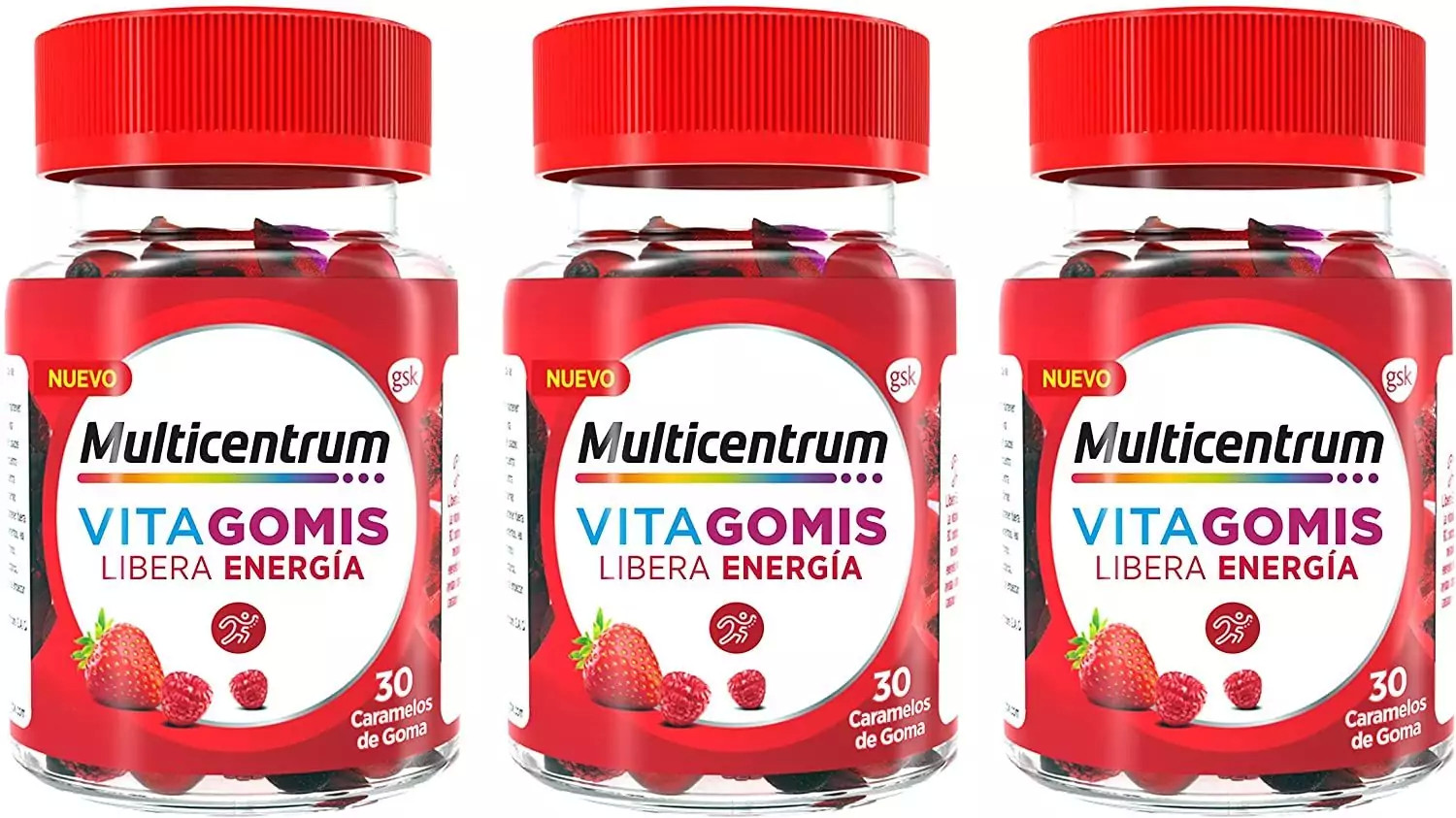 Pack de 3x30 Multicentrum Vitagomis: Libera Energía