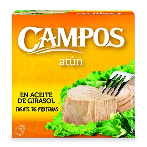 Pack de 4 latas Campos Conservas De Atún En Aceite De Girasol, 80 g