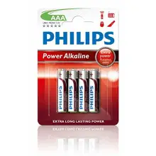 Pack de 4 Pilas Alcalinas AAA Philips