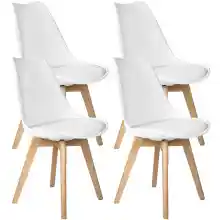 Pack de 4 Sillas Comedor Nórdico - en Blanco o Negro