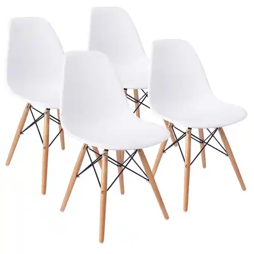 Pack de 4 sillas Dinamarca - Estilo nórdico - En Blanco o Negro