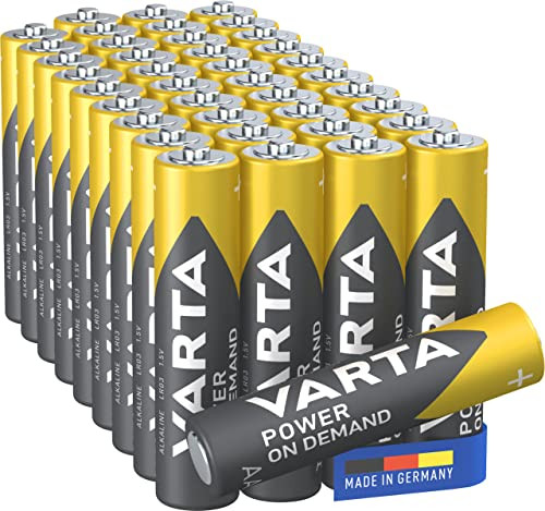 Pack de 40 pilas alcalinas AAA VARTA Power On Demand