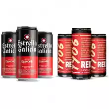 Pack de 48 cervezas: Estrella Galicia Especial 24 x 330ml + 1906 Red Vintage 24x33cl