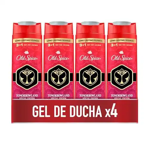 Pack de 4x400ml Geles de Ducha y Champú Old Spice Tomorrowland