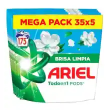 Pack de 5 Ariel PODS Todo en 1 (35 lavados cada uno) Brisa Limpia