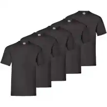 Pack de 5 camisetas básicas Fruit of the Loom unisex de algodón