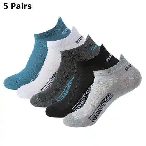 Pack de 5 pares de calcetines tobilleros