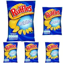 Pack de 5x160g Patatas fritas Ruffles Original - a 1,25€ la unidad